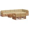 Outdoor Sofa Set with Cushions 9 Pcs Natural and Beige