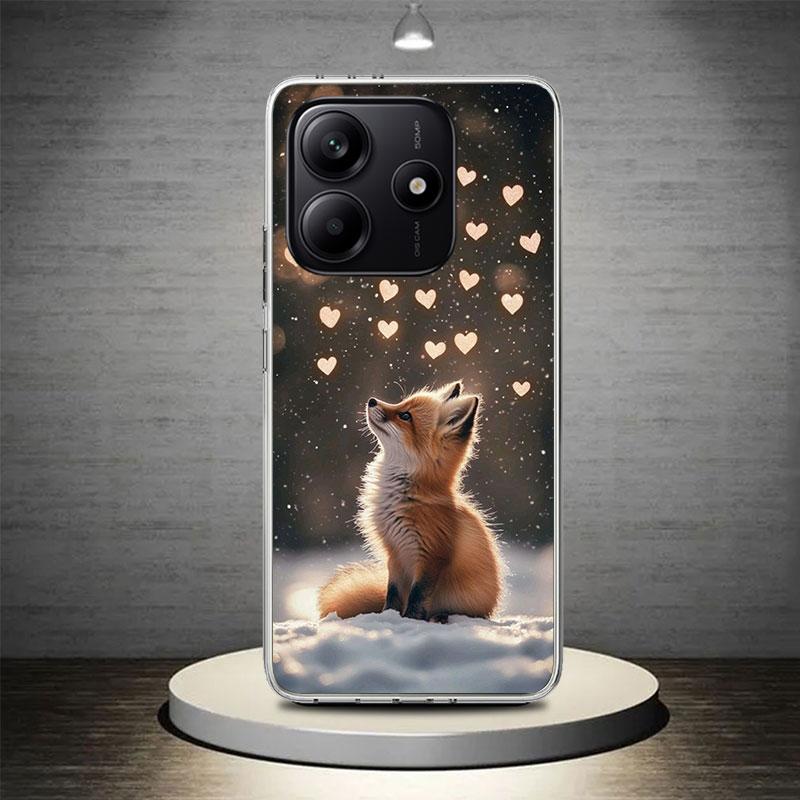 Animal Fox Phone Case Cover for Xiaomi Redmi Note 10 11 12 13 14 Pro Plus 14S 13 12S 11S 11T 11E 10S Soft Coque Redmi Note 10 11