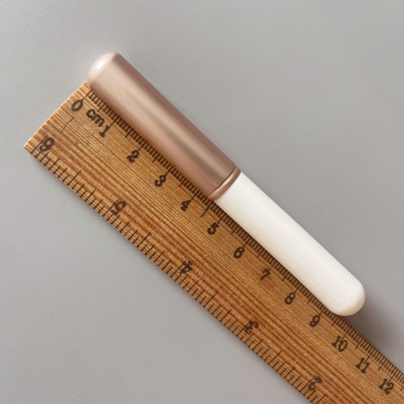 

Cangzhou Makeup Brush with Lid Lip Blending Brush Concealer Brush Easy to Carry Professional Makeup Tools Gold