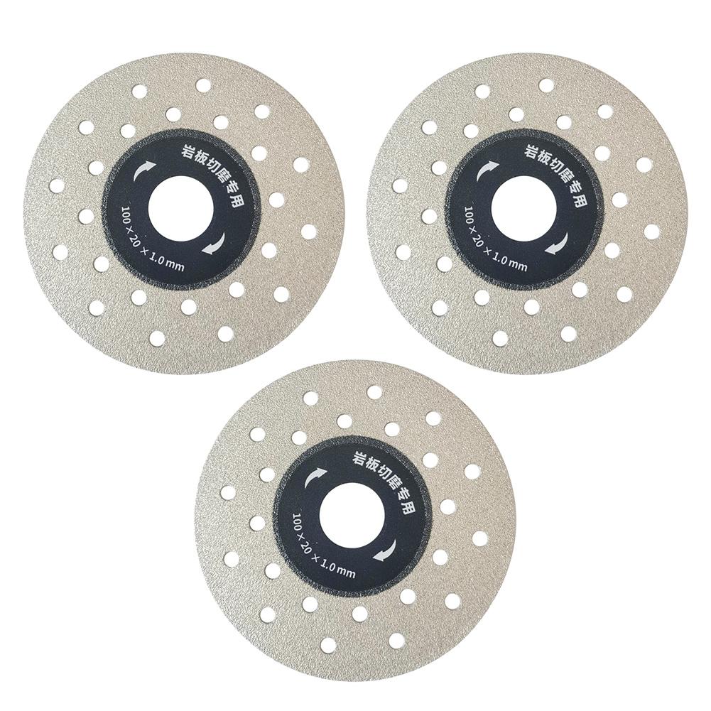3PCS 4-Inch Cutting For Stone Ceramic Porous Widened Rock Slabs Cutting Disc 100mm Slate Flat Grinding Cutting Tool Accessory