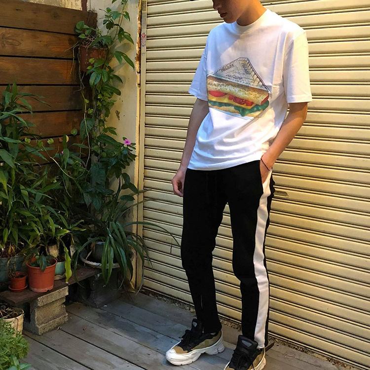 Palace Plow Mans T-Shirt White Triangle Sandwich Short Sleeve Unisex T-Shirt PAL-SS18-065