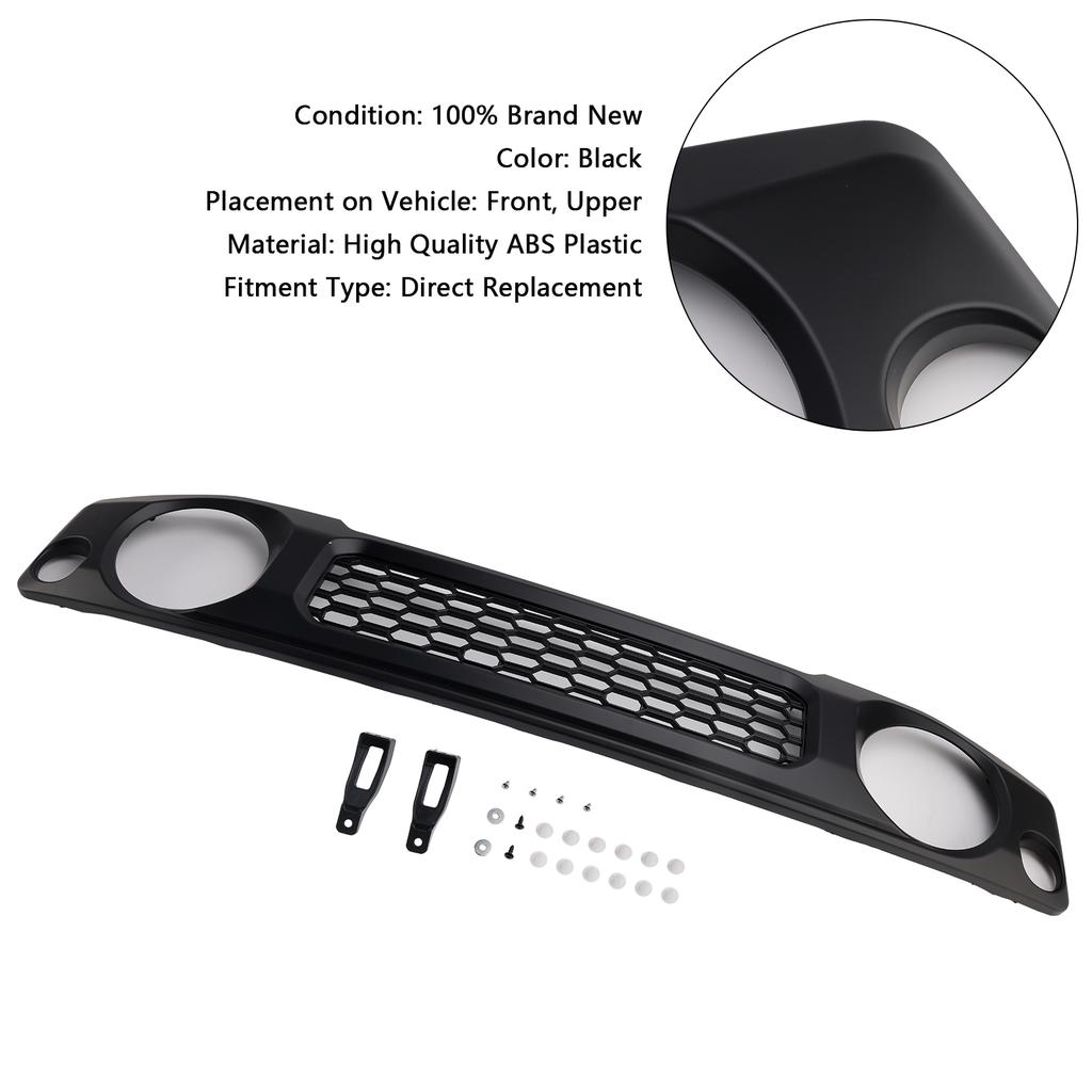 Schwarzer Wabengitter-Frontstoßfängergrill passend für Suzuki Jimny JB74 2019-2023