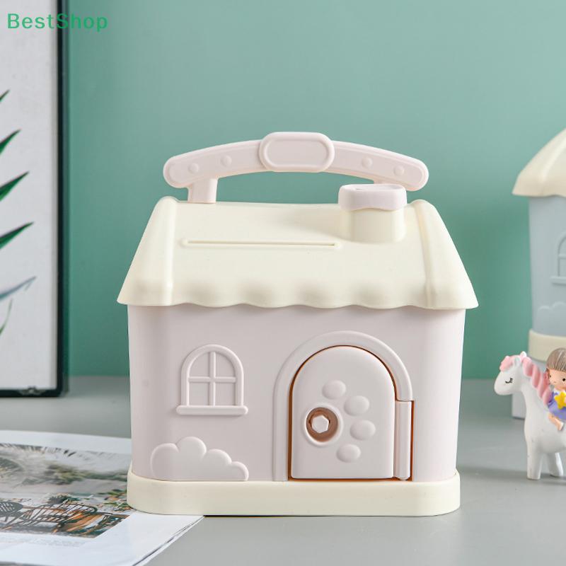 Cartoon Plastic Piggy Bank Little House Shape Children Gift Large Capacity