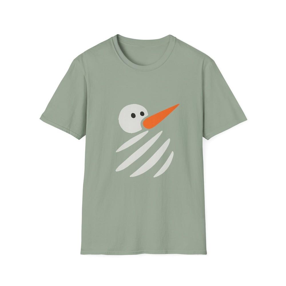 

Unisex Softstyle T-Shirt Snowman Brush Strokes Giant Carrot Nose Christmas 4XL