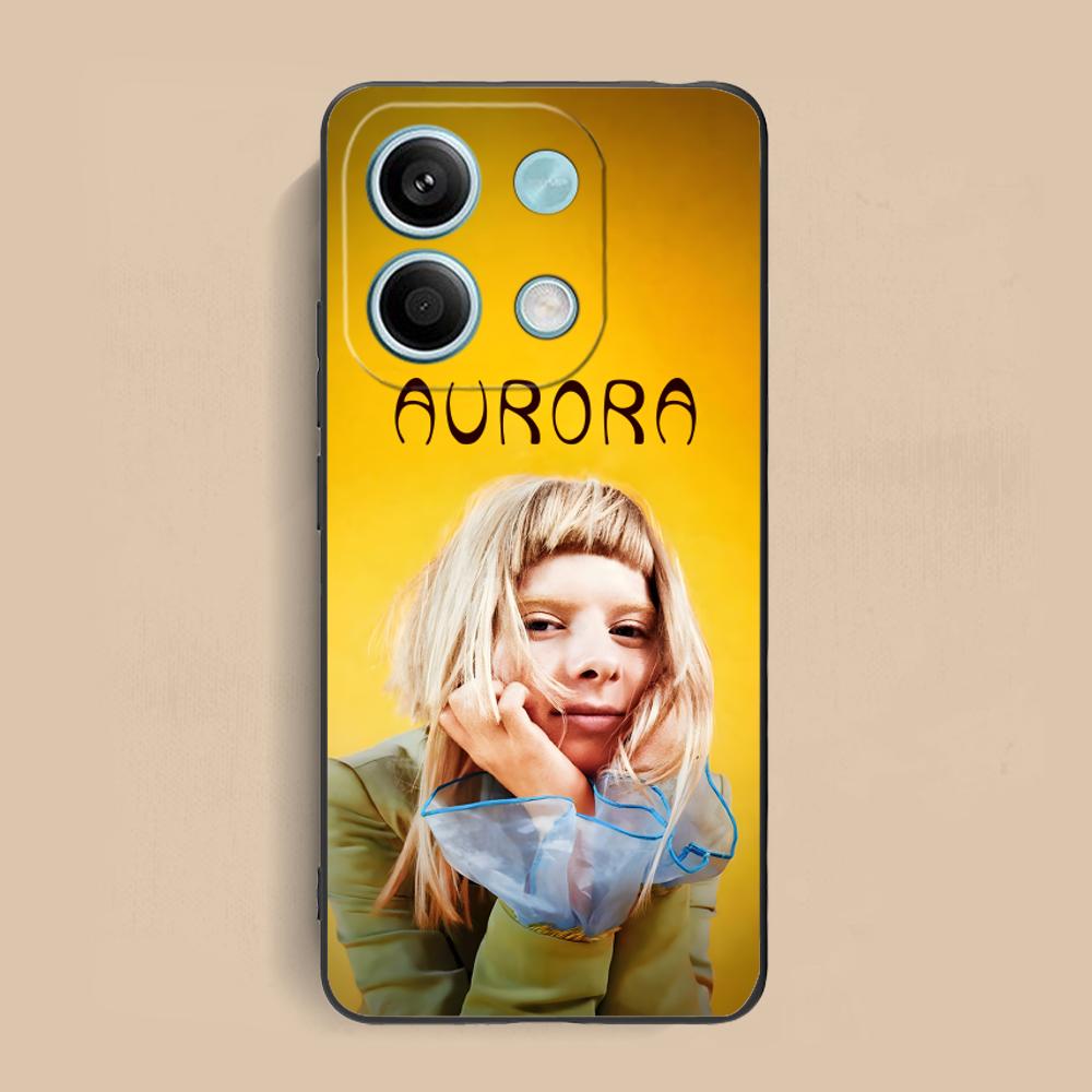 Aurora Aksnes Mobile Cell Phone Case for Xiaomi Redmi Note 14 13 12 11 S Pro Plus 4G 5G Colorful Printing Cover Cover Cellphones