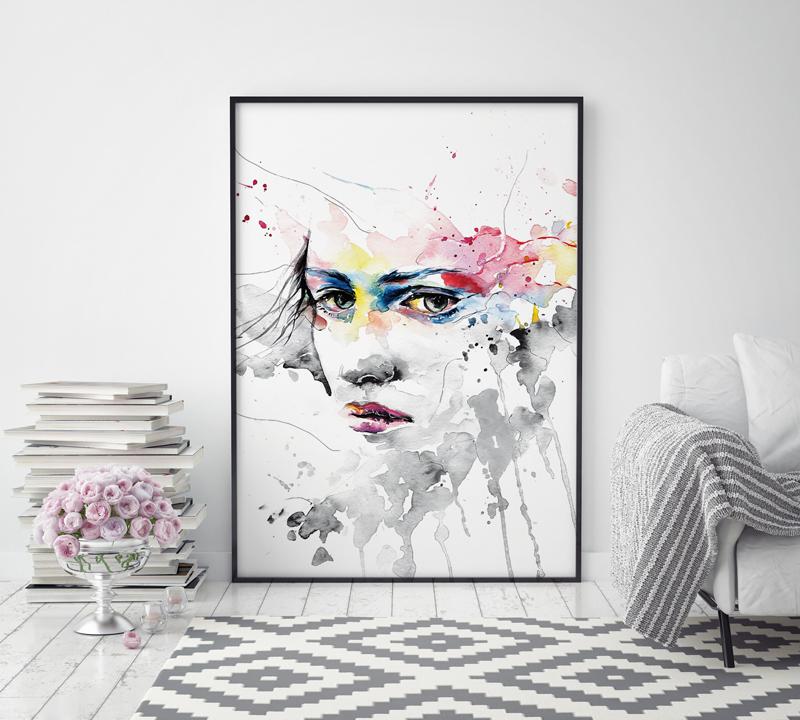 Affiche représentant un portrait de femme