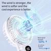 LCD Display Portable Fan USB Rechargeable Handheld Vertical Handheld Fan Silent 6-Speed Wind Power Electric Fan Desk Use
