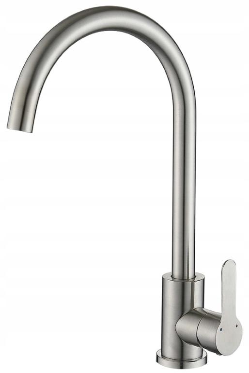 Single-Bowl Steel Sink with Faucet Hole & Faucet & Siphon, 80x60