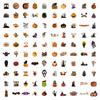 100PCS Does Not Halloween Theme Vinyl Waterproof Party Stickers