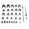 32Pcs 10 to 50mm Metric Tight Clearance Brake Line Wrench Set 3 8 1 2 3 4 Inch Drive Offset Open End Wrenches with
