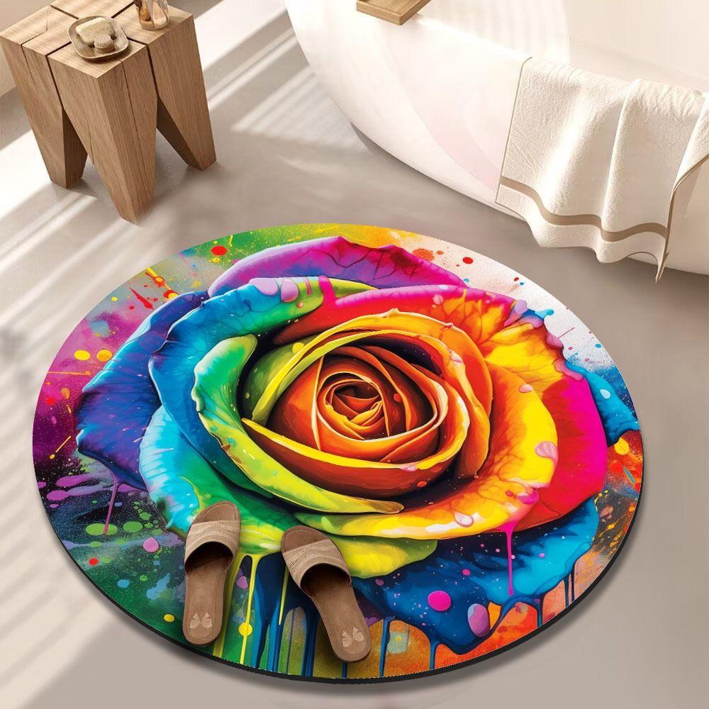 Antypoślizgowa Mata Podłogowa Piwonia Mata Podłogowa Łazienkowa o Specjalnym Kształcie do Salonu Stolik Herbaciany Przyłóżkowa