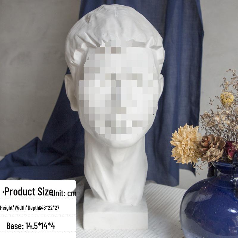 Plaster Cast Geometric Sculpture Set for Art and Photography