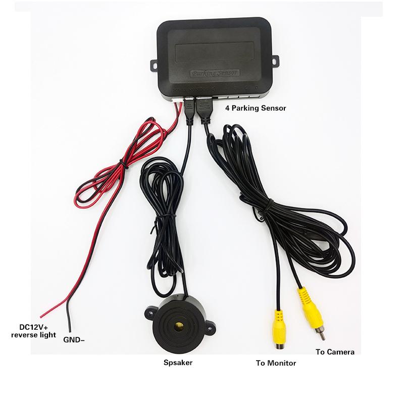 Video Parking Sensor Kit Car Reverse Backup Radar Assistance Auto Monitor Digital Display forMonitor Camera System
