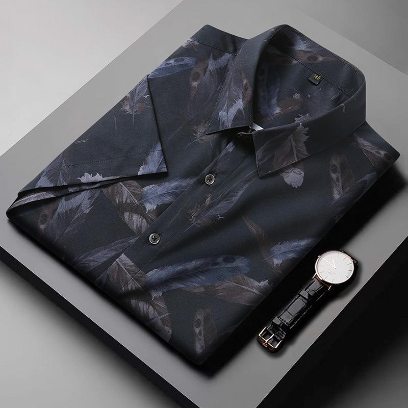 Plus Size 10xl Blomster kortermet skjorte sommer løs skjorte