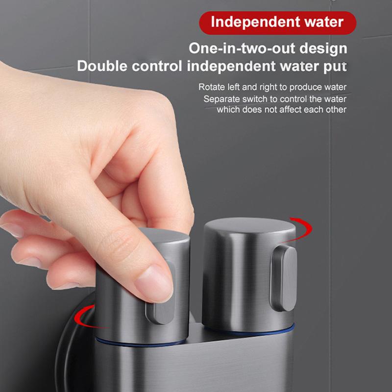 Modern Bathroom Brass High Pressure Handheld Bidet Set One In Two Out Muslim Shattaf Sprayer For Toilet Female Wash Sprayer