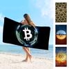 Bitcoin Handtuch Mikrofaser Strandhandtuch Saugfähig Schnelltrocknend Weich Yoga Schwimmen Resort Bergsteigen Handtuch
