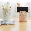 Little Bear Pen Holder: Cute & Simple Desktop Stationery and Makeup Brush Organizer, Mobile Phone Stand