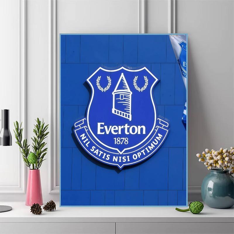 Everton FC Pattern 3pcs 100% Round Full Drill 5D DIY Diamond Painting Embroidery Cross Stitch Rhinestone Décor