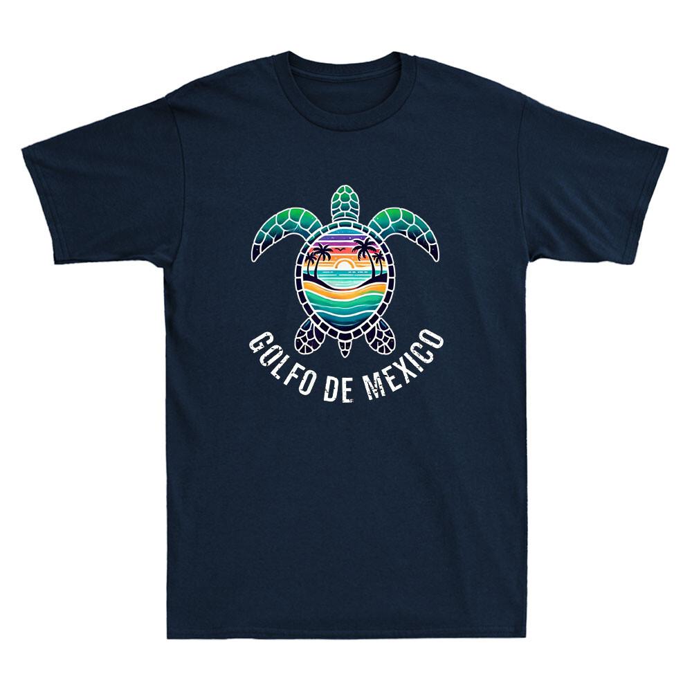 Golfo De Mexico Viva Mexico Gulf Of Mexico Souvenir Funny Vintage Unisexs Tshirt
