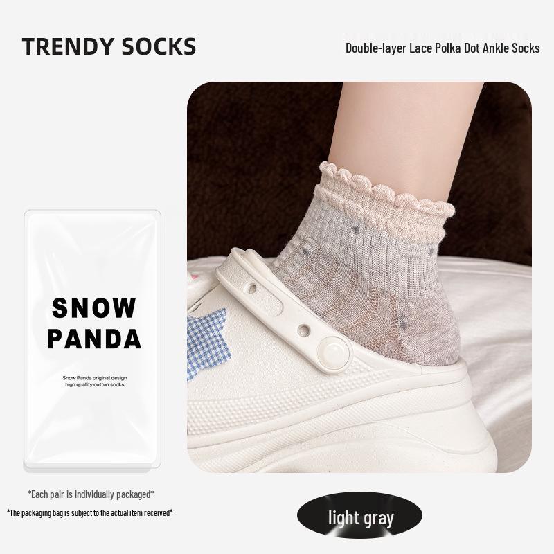 

Женские нескользящие кружевные сетчатые хлопковые носки - Дышащие и универсальные для весны/лета Mesh Breathable, Non-Slip, One Size Fits All светло-серый
