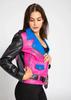 Trendy Multicolor Women's Motorcycle Jacket Leather Lambskin Handmade Casual Stylish Wear
