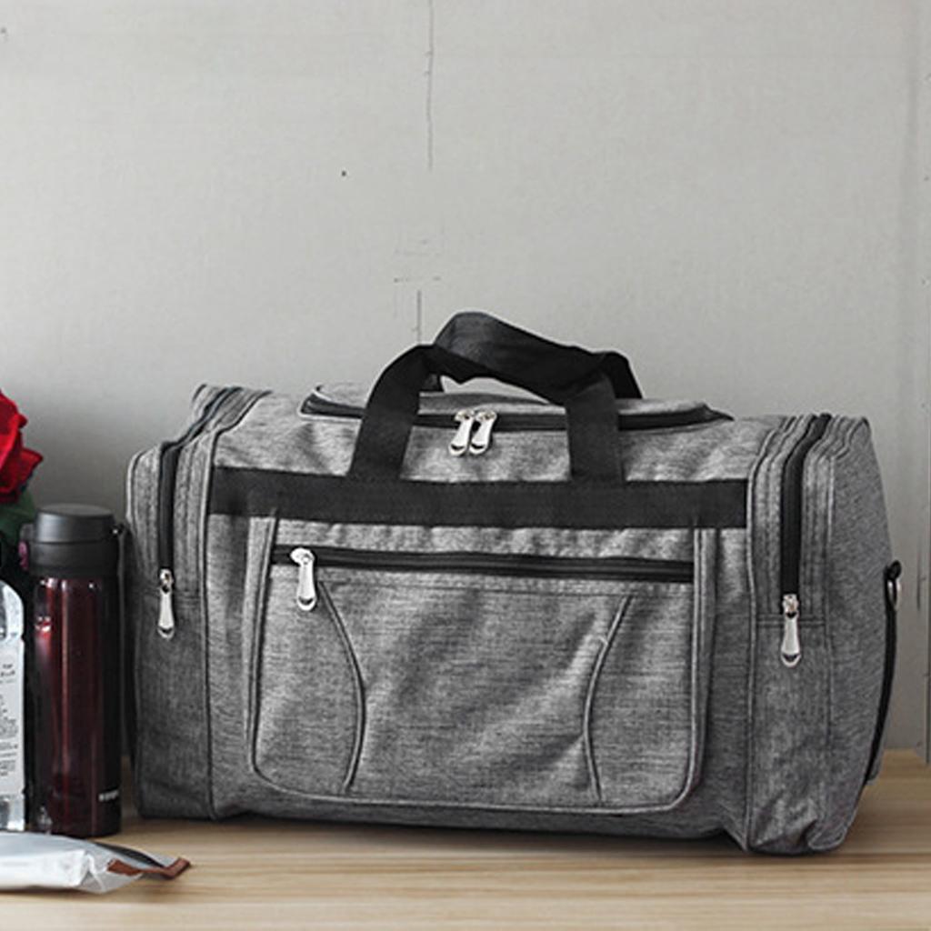 Travel Garment Bag Waterproof Large Capacity Multi Pockets Oxford Fabric Travel Bag for Gentlemen Light Gray S
