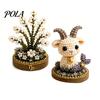 12 Tierkreiszeichen Perlen Bastelset, DIY Perlen Garten Set, 3D Perlen Astrologie Blume Set mit Vorsortierten Perlen Werkzeugen, Perlen Bastelprojekt für Anfänger