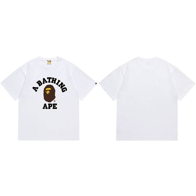 T-shirt a maniche corte con stampa di scimmia a cartoni animati per adolescenti, abbigliamento casual