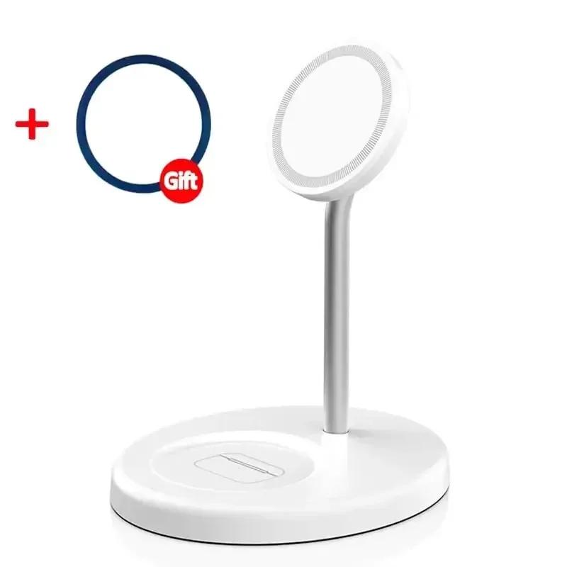 Magnetic Wireless Charger Stand 30W 2 in 1 Phone Charging Station Dock For iPhone 15 14 13 12 Pro Max AirPods Fast Chargers