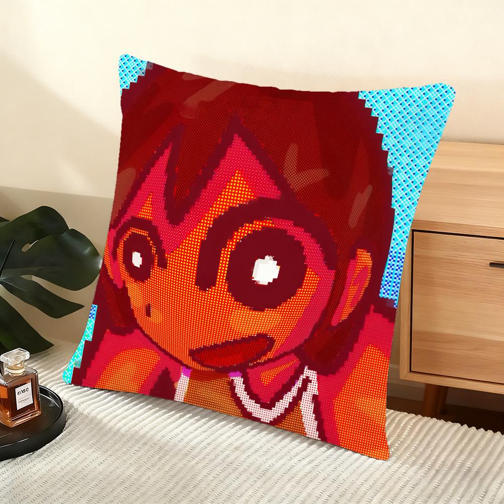 Game O-Omori Cushion Cover Soft Short Plush Pillow Cover Smooth Cozy Texture Aesthetic Cushion Case Home Decor