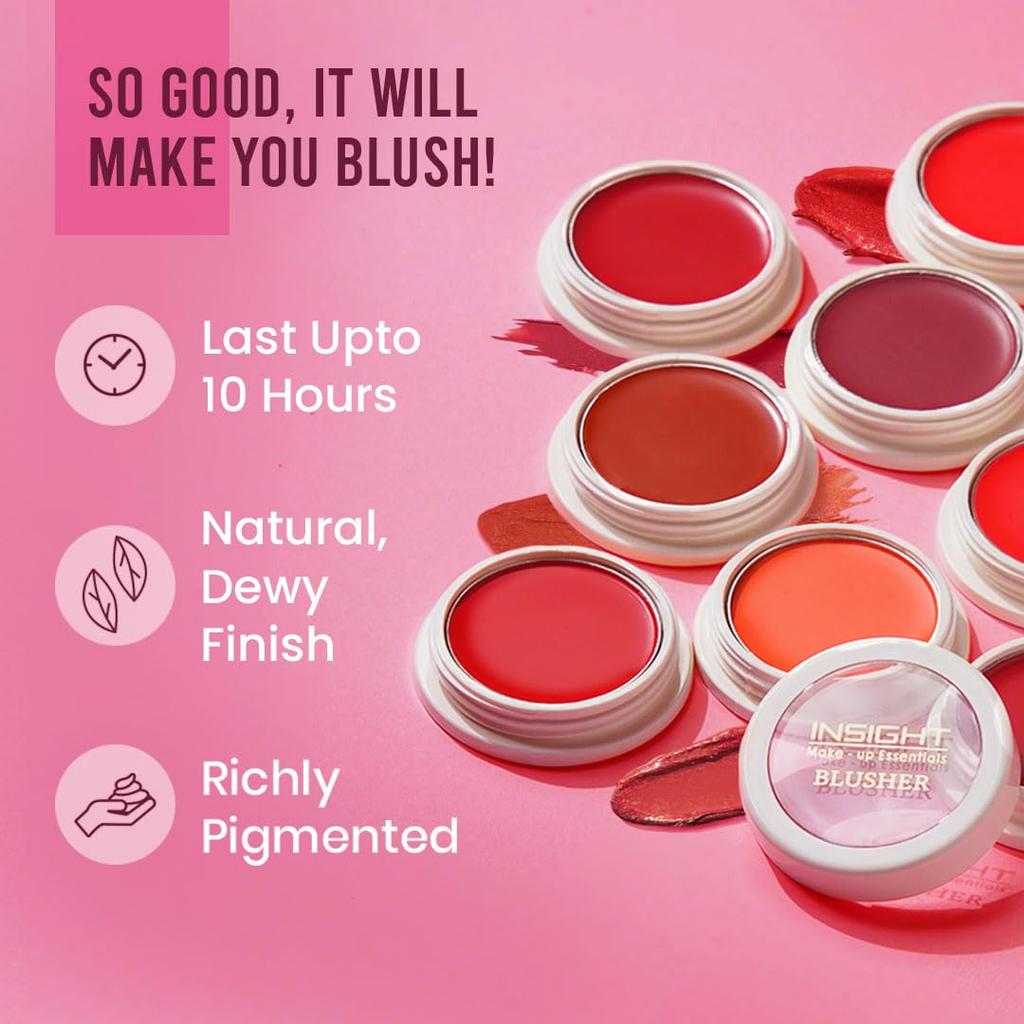 INSIGHT Blusher | Blendable Formula | Natural Dewy Finish | Creamy Matte Texture | Multiuse | Highly Pigmented |Infused With Vitamin E| Strawbery D