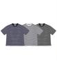 CREEDMENS Striped Cotton Short Sleeve T-Shirt (Navy)