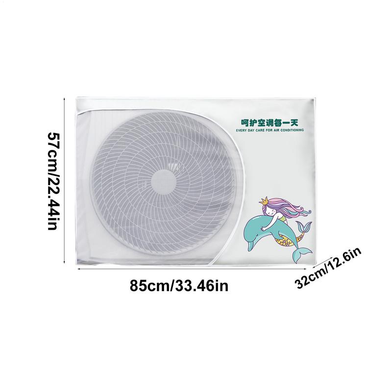 Air Conditioner Outdoor Unit Protective Cover Thick Waterproof Outside AC Units Cover Heat Release Adjustable Air Conditioner