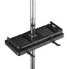 AIMOONSA Drill-Free Shower Shelf for 21–25 Mm Rod, Black ABS 27×12 Cm, Capacity 5 Kg