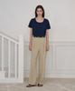 Deuloupisumeon Supima Silket U-Neck Short Sleeve T-Shirt [Navy]