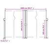 Retractable Side Awning Cream 160 X 1000 Cm