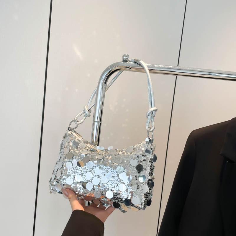 Summer new armpit bag sequin bag fashion trend versatile shoulder bag large capacity handbag dinner shoulder bag