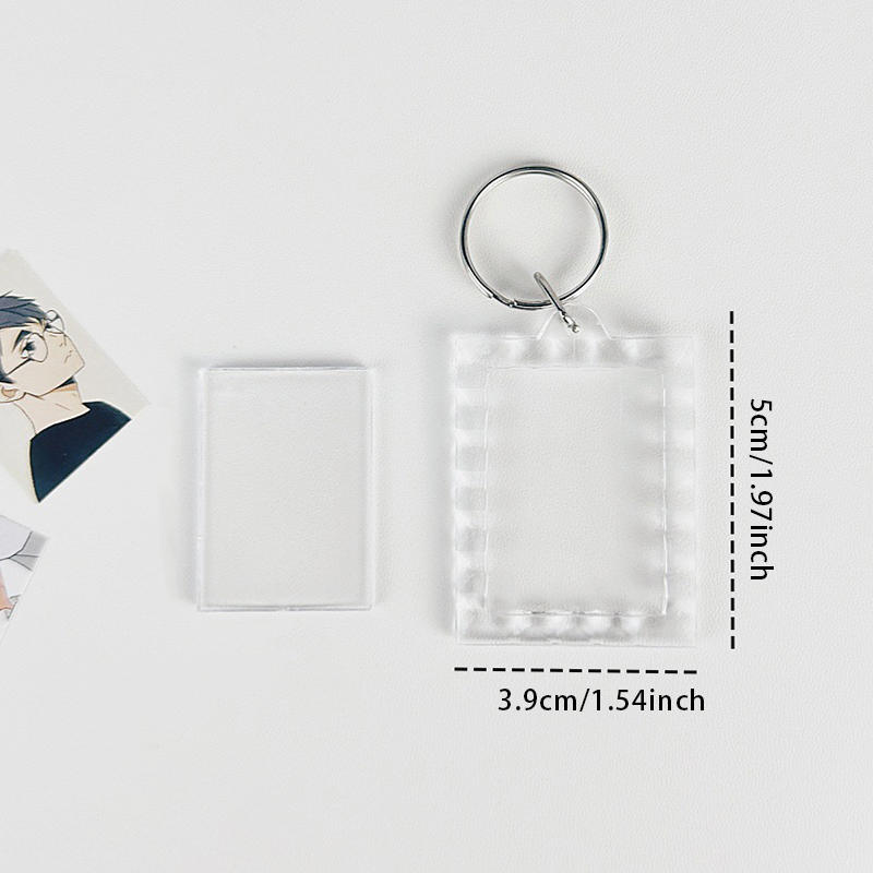 Clear Multi Shape Photo Keychain 5-25PCS DIY Picture Frame Keyring Portable Transparent Holder For Kpop Photocard Bag Gift Decor