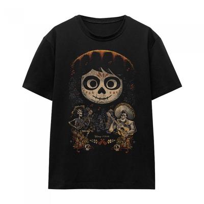 Coco Unisex Adult Ernesto Miguel Hector Painted Poster With Skull T-Shirt
