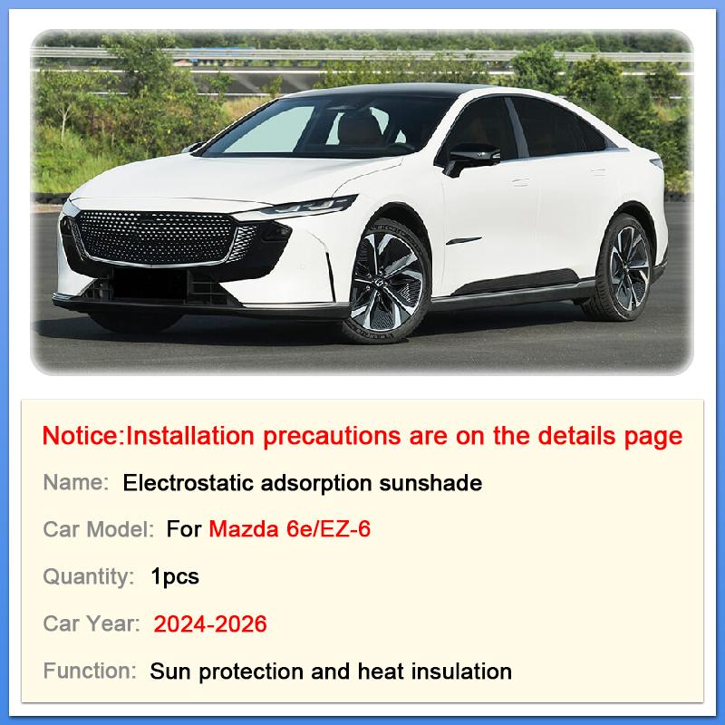 Car Roof Sunshade Fit For Mazda 6e EZ-6 J90A 2025 2025 2026 Electrostatic Adsorption Sunroof Sunshade Skylight Auto Accessories