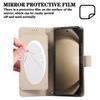 Samsung Z Fold 6/7 Mirror Flip Crossbody Leather Phone Case with Card Holder