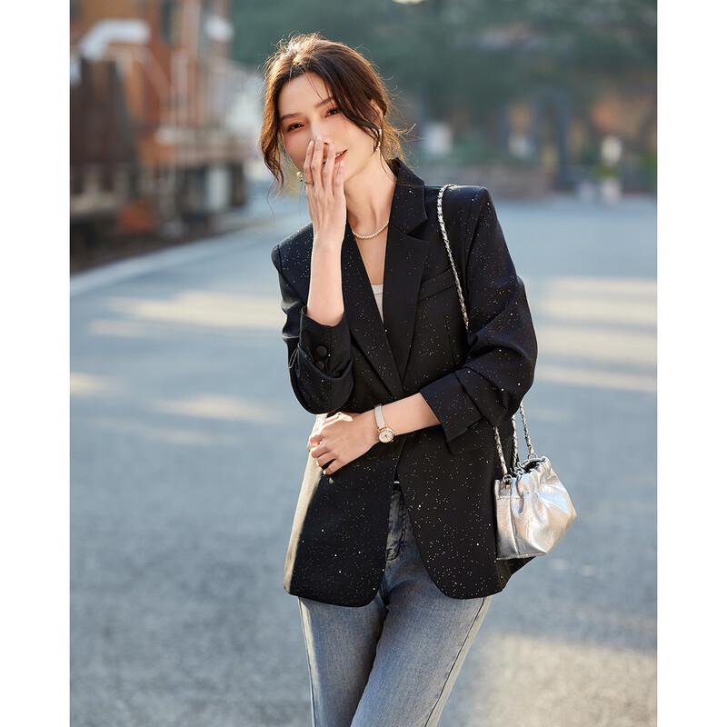 TERRE BLEUE Women's Autumn Petite Casual Blazer