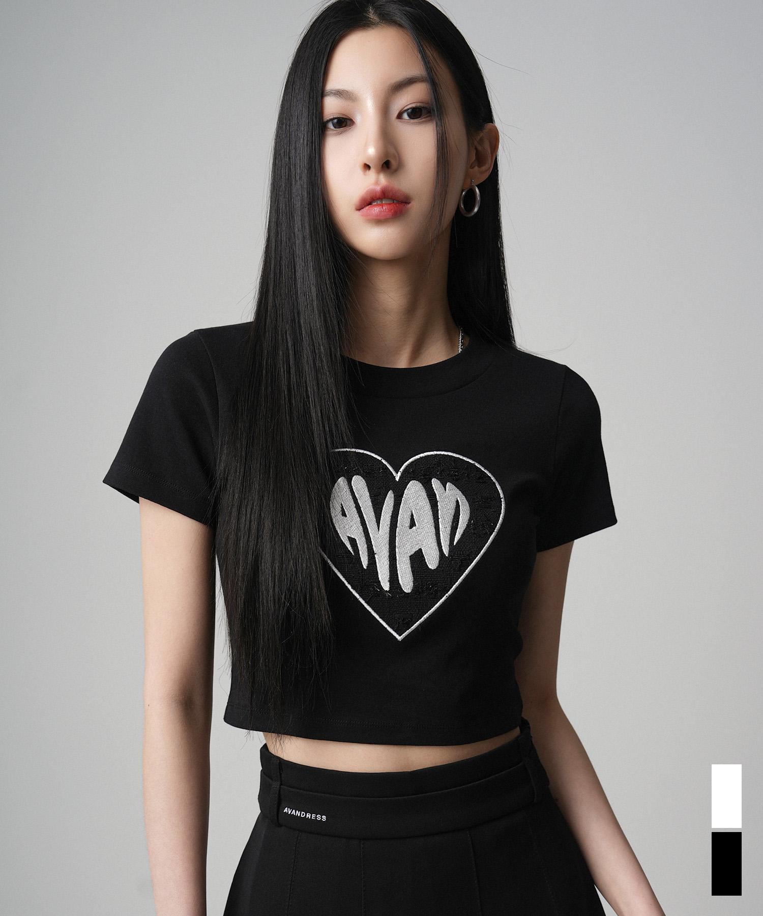 Urban Dress Tweed Van Heart Short Sleeve - 2Col Black/S