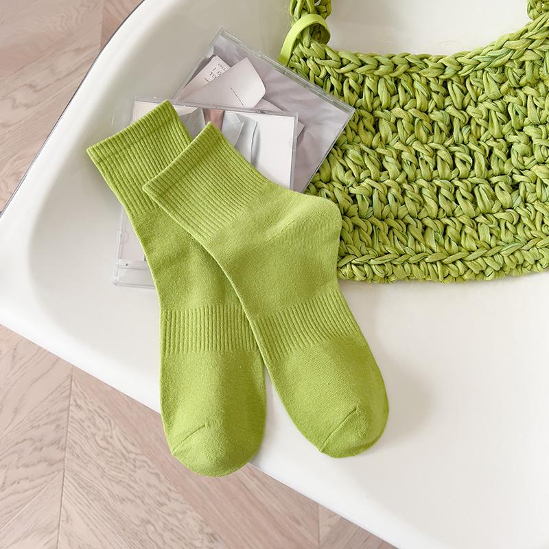 Calzini a Tubo Sportivi da Skateboard da Donna Colore Unito Vita Primavera Autunno Tendenza