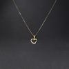 Goods 18K Gold Open Heart Pendant Top Head Charm [Happy Shop]
