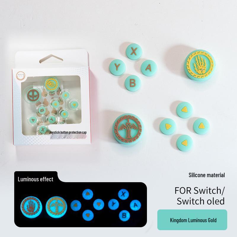 Switch Silicone Keycap - Directional Joystick Cap and Colored Button Sticker for Joy-Con