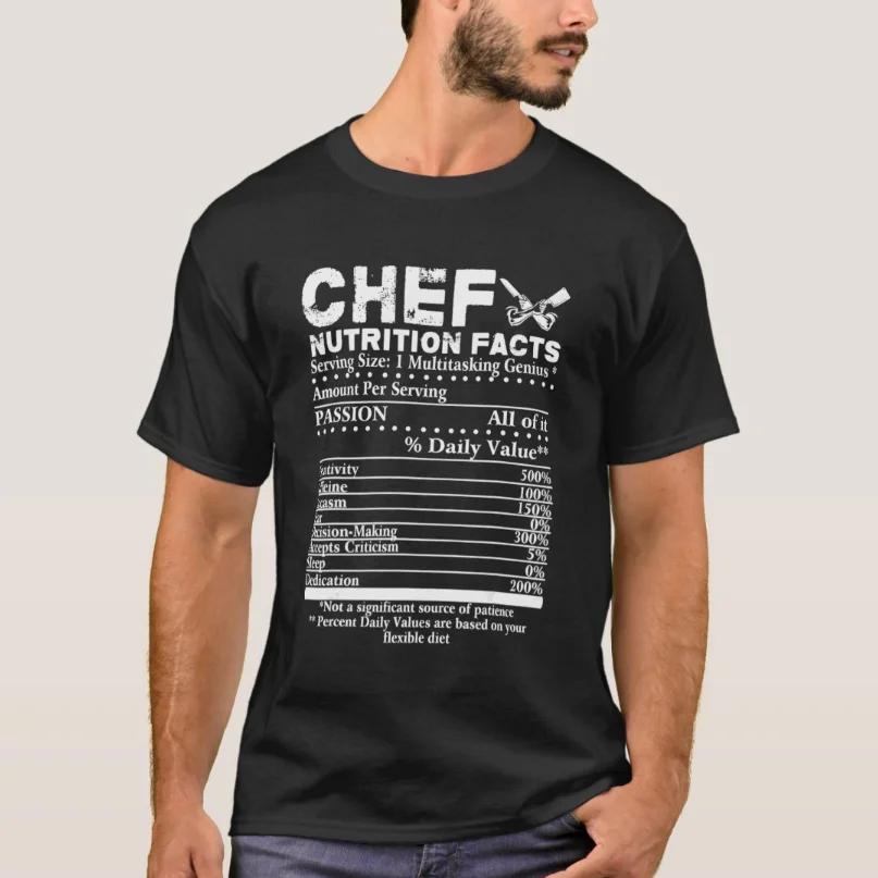 

Chef Nutrition Facts Cool Chef Gift T-Shirt New 100% Cotton O-Neck Short Sleeve Summer Casual Mens T-shirt Size S-3XL - Men s... S разноцветный
