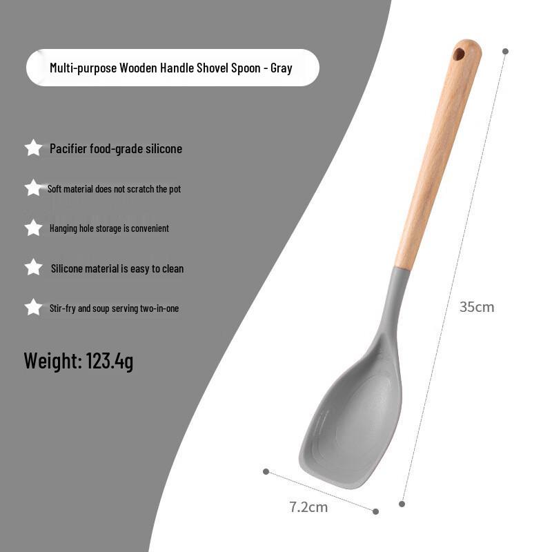 BeiYou High-Quality Long Handle Cooking Spatula & Spoon Set