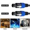Poyiccot Speakon Cable 18 AWG Speaker Speakon Extension Pro DJ PA Gig Stage Microphone with Twist Lock Speaker Amplifier Cord 1.8m, Cable, Male-Male