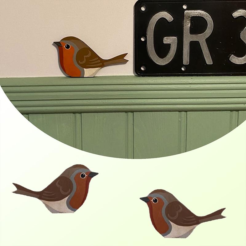 1 pár dřevěných rustikálních ptáčků nástěnné dekorace do obývacího pokoje barevné létající ptáky dekorace roztomilé domácí dekorace obrazy